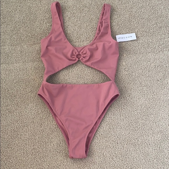 Princess Polly Other - Mauve Cutout Swimsuit